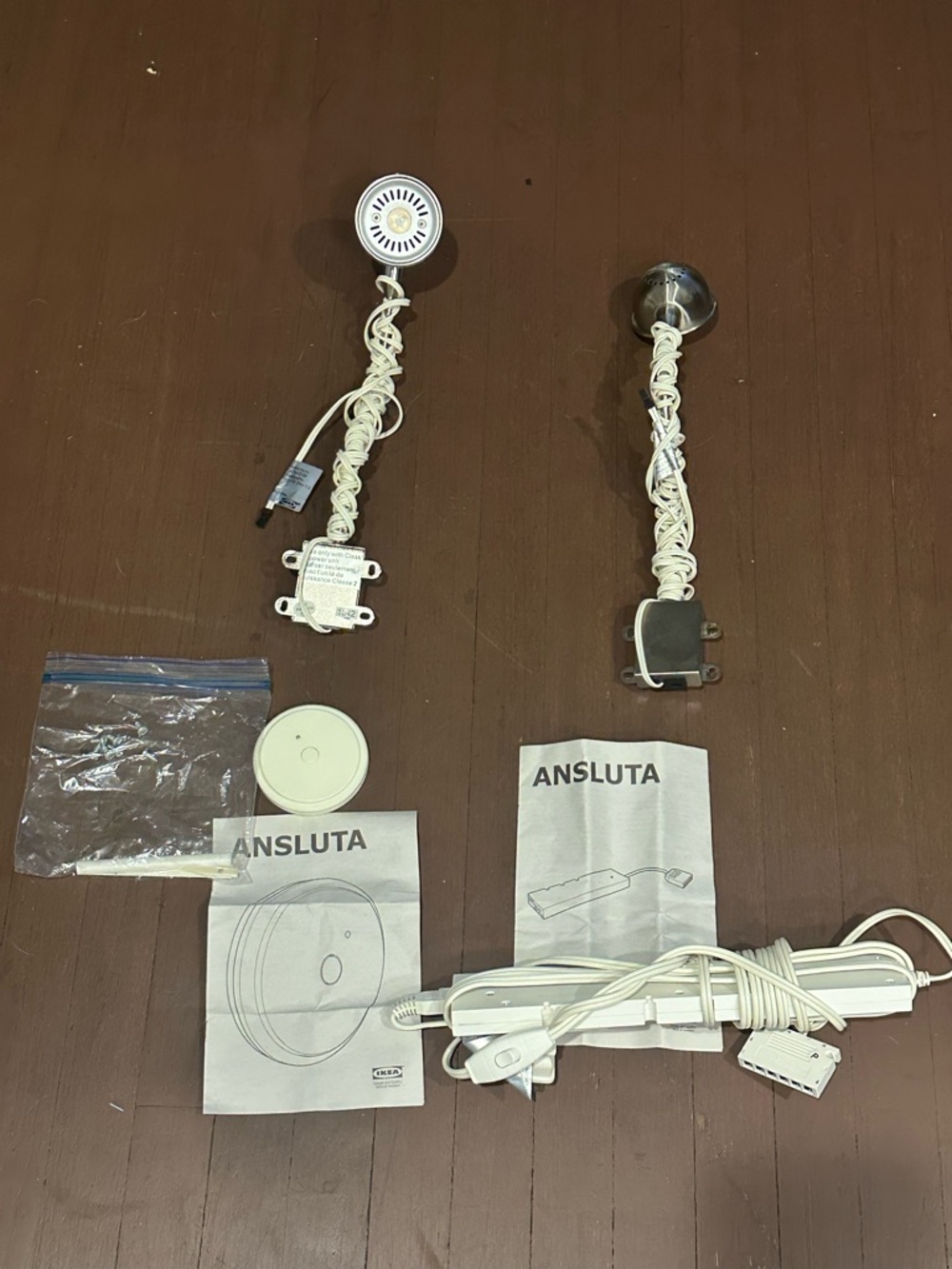 IKEA ANSLUTA LED spotlights in white and silver